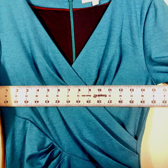 Boden, Connie Ponte Dress Size 8L, Dark Cyan, Feminine, Fitted, Flattering - Picture 10 of 16